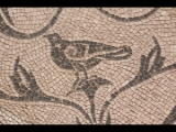 06576 ostia - regio iv - insula v - schola del traiano (iv,v,15) and domus (iv,v,16) - raum p - mosaik - detail - vogel.jpg